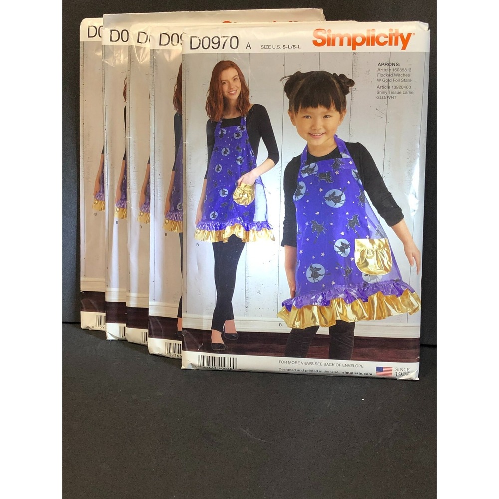 Simplicity CHILD'S & MISSES' APRONS & APRONS FOR 18" DOLL, Size (S-L/S-L) D0970